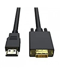 nbvmngjhjlkjlUK Connecteur, Hdmi vers Vga 1,8 M Système sans Lecteur Grande compatibilité Câble Haute définition Moniteur Connecteur de projecteur (Noir)