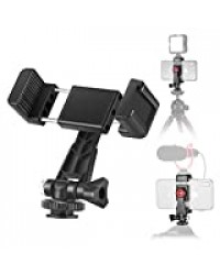 Neewer Adaptateur de Support Trépied à 360° pour Téléphone avec 1/4" Support Sabot Froid Compatible avec Nikon Canon Sony DSLR Appareils Photo, Stabilisateur de Cardan DJI Ronin SC, Anneau Lumineux