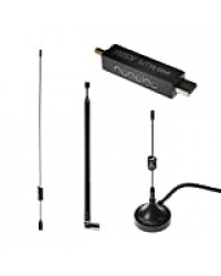 NESDR SMArTee v2 Bundle - Premium RTL-SDR w/ Integrated Bias Tee, Aluminum Enclosure, 0.5PPM TCXO, SMA Input, Antenna Base & 3 Antennas. RTL2832U & R820T2-Based Software Defined Radio (SDR)