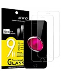 NEW'C Lot de 2, Verre Trempé Compatible avec iPhone 7 et iPhone 8, Film Protection écran sans Bulles d'air Ultra Résistant (0,33mm HD Ultra Transparent) Dureté 9H Glass