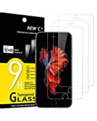 NEW'C Lot de 3, Verre Trempé Compatible avec iPhone 6 et iPhone 6S, Film Protection écran sans Bulles d'air Ultra Résistant (0,33mm HD Ultra Transparent) Dureté 9H Glass