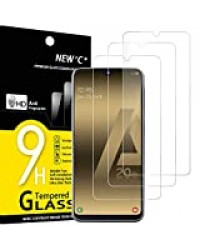 NEW'C Lot de 3, Verre Trempé Compatible avec Samsung Galaxy A20e, Film Protection écran sans Bulles d'air Ultra Résistant (0,33mm HD Ultra Transparent) Dureté 9H Glass