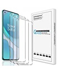 NEWZEROL 3 Pièce pour OnePlus 8T 5G Protecteur d'écran Plus Petit Bord Incurvé 2.5D Arc Edges Anti Scratch 9 Hardness Protecteur D'écran en Verre Trempé Haute Définition