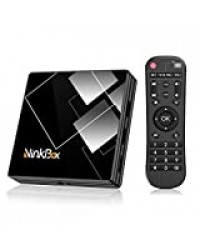 NinkBox Android TV Box de Version Android 10.0, 【4G+32G】 Boitier Android TV Bluetooth 4.0, N1 Plus RK3318 Quad-Core 64bit Cortex-A53, USB 3.0 Box Android TV LAN100M Wi-FI 2.4G/5G TV Box 4K Android TV