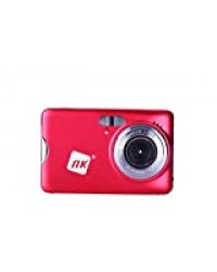 NK Appareil Photo instantané Compact 18 Mpx Écran 2,7" TFT LCD Zoom 8X numérique 720p HD Vidéo (Rouge) Stabilisateur d'image Enfant/Adulte Caméra HD USB 2.0 Supporte Carte SD