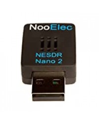 Nooelec NESDR Nano 2 - Ensemble minuscule USB RTL-SDR noir (RTL2832U + R820T2) avec antenne MCX. Radio définie par logiciel, compatible DVB-T et ADS-B, sécurité ESD