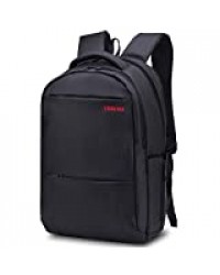 Norsens Très Grand Sac à Dos Imperméable Design Homme/Femme, Loisirs/Travail/Scolaire Compartiment PC Portable 18.4 Tablette/iPad 15.6” – Noir