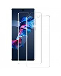 NUOCHENG 2 Pièces Huawei P30 Pro Verre Trempé [3D Couverture Complète] [Dureté 9H] [Anti-Scratch] [sans Bulles] [Haut Définition] Film Protection d’Ecran pour Huawei P30 Pro