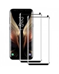 NUOCHENG Verre Trempé pour Samsung Galaxy S9, [2 Pièces] [3D Couverture Complète] [Dureté 9H] [Anti-Scratch] [sans Bulles] [Haut Définition] Film Protection d’Ecran pour Galaxy S9