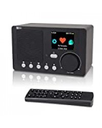 Ocean Digital Radio Internet WR-210N WiFi Bluetooth sans Fil Lecteur Couleur Affichage - Noir