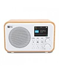 Ocean Digital Radio Numérique Portable Dab + / Dab/FM avec Batterie Rechargeable, 3 Boutons Préréglés, jusqu'à 20 Poste pour Chaque Dab/FM, Affichage Couleur 2,4", Boîtier en Bois