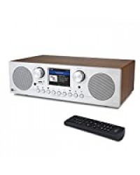 Ocean Digital WiFi/FM Internet Radio WR-800D Réveil, Haut-parleurs stéréo, Sortie Ligne, entrée auxiliaire, Plus de 20 000 Stations, écran Couleur de 2,8 po, Carte Micro SD/TF