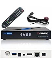 Octagon SX88 4K UHD S2+IP HDMI USB Kartenleser 1GB RAM 4GB Flash H.265 Multimedia Player Internet TV IP Receiver Schwarz