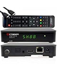 OCTAGON SX88+ SE WL H.265 HD Mini Hybride C/T2+ Smart IPTV Box Noir - DVB-C/DVBT 2, enregistreur USB, lecteur multimédia, LAN, WiFi, câble HDMI gratuit 12V pour camping, récepteur infrarouge