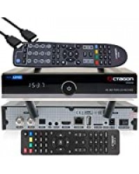 OCTAGON Tuner satellite SF8008 4K UHD HDR Twin Sat 2 x DVB-S2X Multistream - Récepteur satellite avec télécommande secondaire, câble HDMI et double WiFi