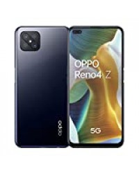 OPPO Reno4 Z Noir Encre Smartphone débloqué 5G - 128 Go - 8 Go de RAM – Ecran 120Hz - Batterie 4000 mAh - Quadruple Capteur Photo 48 MP - USB-C - Android 10 - Téléphone Portable