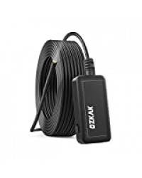 Ozkak Endoscope WiFi Semi-Rigide 5M 5,5mm 5,0 mégapixels 1920P HD Caméra d'Inspection sans Fils IP67, Boroscope pour iOS iPhone Android Smartphone Tablette