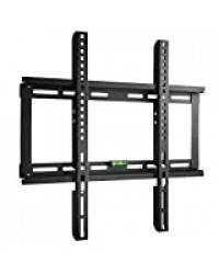 Paladinz Support TV Mural fixe pour Ecran plat 23" - 55" (44-140cm) de Télévision LED / LCD / Plasma, VESA 400-400 mm, Charge Maximale 60 kg(77lbs) ,Noir