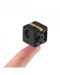 Pawaca Mini Camera Sq11 Vision de nuit caméscope HD 1080p Sport Caméra DV Enregistreur vidéo Caméra de voiture infrarouge Détection de mouvement, noir