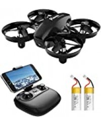 Potensic Drone avec caméra Potensic Mini avion avec télécommande Drone avec Wifi caméra A20W fonction de suspension Altitude caméra, adapté aux débutants, Meilleur cadeau de Noël