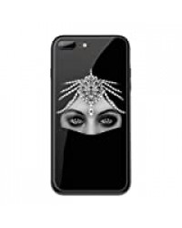 Pour l'iPhone 1112 Pro MAX, les yeux de la jeune fille musulmane islamique font face au parechocs de protection en TPU en verre renforcé dans le hijab