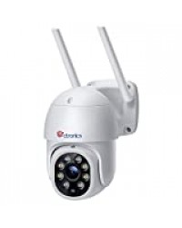 PTZ Caméra de Surveillance WiFi Extérieure Ctronics Caméra IP Suivi Automatique 1080P Rotation 355° 90° Audio Bidirectionnel Vision Nocturne en Couleur Étanche IP 66 P2P Carte SD 64G (Pas Zoom)