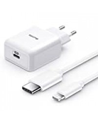 Quntis Rapide iPhone Chargeur Secteur USB C 3.0 Avez 2M Câble C à Lightning Certifié MFi, PD Chargeur Type C Mural Quick Charge pour iPhone Se 2020 12 11 Pro XS Max XR X 8 Plus iPad Air 3/Mini 5