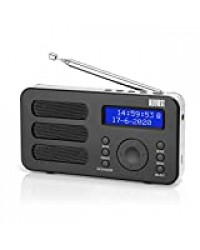 Radio Portable Rechargeable FM DAB RNT Digitale – August MB225 – Petite Radio Numérique Stéréo Portative avec Alarme Batterie Poste 40 Présélections et Prise écouteur