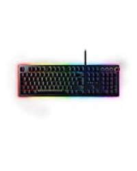 Razer Huntsman Elite - Clavier de jeu mécanique (clavier haut de gamme avec commutateurs opto-mécaniques Clicky, contrôle rotatif fonctionnel, repose-mains illuminé, éclairage chroma RVB) - US Layout