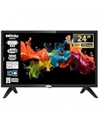 RCA TV 24 Pouces (60 cm) LED HD Télévision pour Chambre Cuisine avec Triple Tuner (DVB-T/T2-C-S/S2), HDMI, VGA, Lecteur Multimédia USB, CI+, Modèle Hôtel, 220 Volts