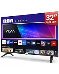 RCA VRS32HQ1 Smart TV 32 Pouces (80 cm) WiFi VIDAA Connectée Téléviseurs sans Bord avec Triple Tuner(DVB-C/S2/-T2), Molotov, Netflix, Prime Video, Disney+, Youtube - 2024