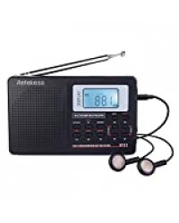 Retekess V111 Radio Portable FM AM SW, DSP Poste Radio Transistor avec Minuterie Sommeil, Radio à Ondes Courtes avec Heure et Réveil, pour Famille, Cuisine, Extérieur, Voyage