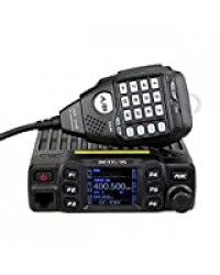 Retevis RT95 Double Bande Mini Mobile Transceiver 200 Canaux 5W/15W/25W CTCSS/DCS DTMF 5Tone Écran LCD Rotatif 180 Degrés Car Radio Amateur avec Microphone (Noir)