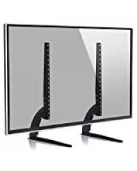 RFIVER Meuble Support TV sur Pied pour Téléviseur de 32 à 65 Pouce Ecran  LED LCD Plasma Jusqu' à 35kg Pied TV Pivotant à 60 Degrés Hauteur Réglable  Gestion des Cables 