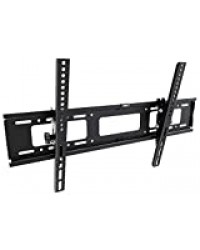 RICOO R17 Support TV Mural Plat inclinable Universel 37-75 Pouces (94-191cm) Fixation Murale télé incurvé LED LCD VESA 300x200-600x400 Noir