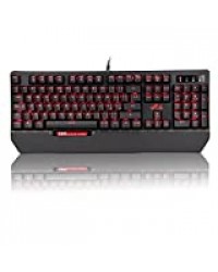 Rii Gaming K66 Clavier mécanique avec Anti-Ghosting, Switch MX Rouge, rétroéclairage programmable