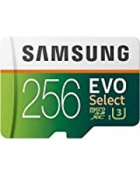 Samsung Electronics EVO Select 256GB microSDXC UHS-I U3 100MB/s Full HD & 4K UHD Memory Card with Adapter (MB-ME256HA)