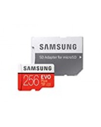 Samsung MB-MC256GA/EU Carte Mémoire MicroSD Evo Plus 256G avec Adaptateur SD - Rouge/Blanc