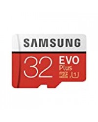 Samsung MB-MC32GA/EU Carte mémoire microSDHC Pro Plus 64 Go UHS Classe de Vitesse 3, Classe 10 pour Action Cam, smartphone et tablette avec adaptateur SD (modèle 2017) EVO Plus 32 Go Rouge/Blanc