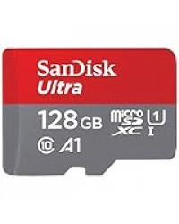 SanDisk 128 Go Ultra microSDXC, Carte micro sd + adaptateur SD (Pour Smartphone et Tablette, Video Full HDD, jusqu'à 140 Mo/s, UHS-I, La performance A1, Class 10, U1)