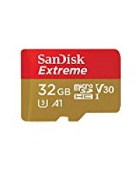 SANDISK - 32 Go Carte microSD Extreme avec Adaptateur SD | Idéal pour les Caméras d'Action & Drones | Design Durable | Incl. Logiciel de Récupération Facile Des Fichiers - RescuePRO Deluxe