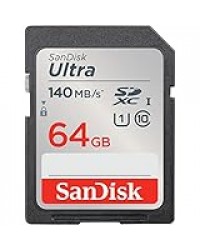 SanDisk 64 Go Ultra SDXC Carte, avec jusqu'à 140 Mo/s, homologuée A1, UHS-I carte, Classe 10, U1