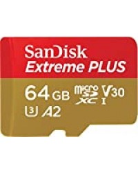 SanDisk Extreme Plus 64GB microSDXC Memory Card +  SD Adapter with A2 App Performance + Rescue Pro Deluxe, up to 170MB/s, Class 10, UHS-I, U3, V30