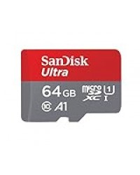 SanDisk Ultra 64 Go microSDXC UHS-I carte pour Chromebook avec adaptateur SD et jusqu'à 140 Mo/s en vitesse de transfert, A1 App Performance UHS-I Class 10 U1