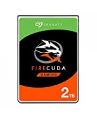 Seagate FireCuda 2 To, Disque hybride hautes performances SSHD – 2,5 pouces SATA 6 Gbit/s Flash, 8 Go de mémoire cache, pour PC portable de jeu (ST2000LX001)