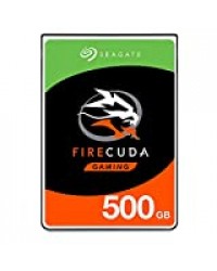 Seagate FireCuda 500 Go, Disque hybride hautes performances SSHD – 2,5 pouces SATA 6 Gbit/s Flash, 8 Go de mémoire cache, pour PC portable de jeu (ST500LX025)