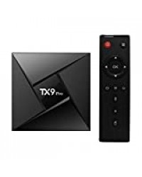 SNOWINSPRING TX9 Pro Les Bo？Tes TéLéVision RéSeau Coffre à Jouets Double WiFi avec TV Box2/16GB 1080P HD (Prise EuropéEnne)