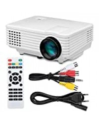 Socobeta Projecteur 1080P Full HD Smart Projector Smart Projector 1080P HD White 100 240V(Prise UE)
