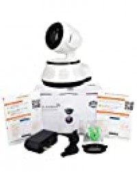 SODIAL V380 Telephone APP HD 720P Mini IP Camera Wifi Camera de securite sans fil P2P Vision nocturne IR Robot Moniteur de bebe Soutien (Carte SD non incluse) (Couleur: Blanc)