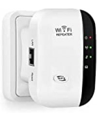 SOOTEWAY Répéteur WiFi Booster 300Mbps Extenseur sans Fil Amplificateur de Signal du Réseau(WPS, Installation Facile,1 Port Ethernet, Antennes Intégrées, 2.4GHz) Augmentation de la Couverture WiFi